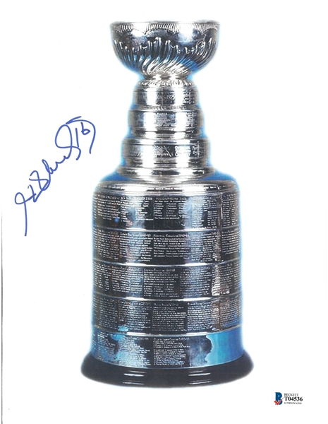 Henri Richard Autographed 8.5x11 Cup Photo