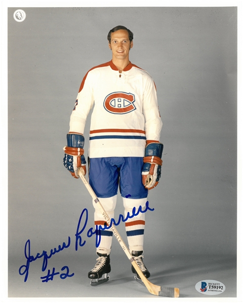 Jacques Laperriere Autographed 8x10 Photo