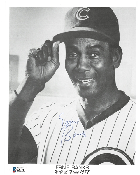Ernie Banks Autographed 8x10 Photo