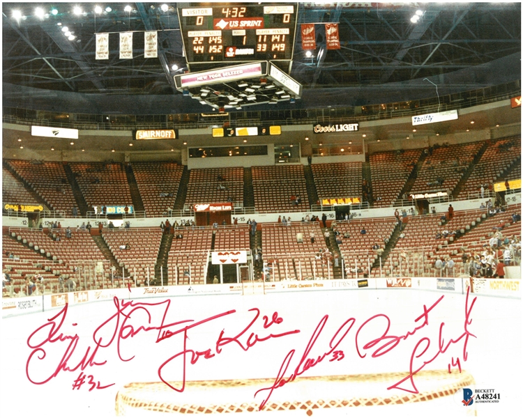1989/90 Red Wings 8x10 Signed by 5