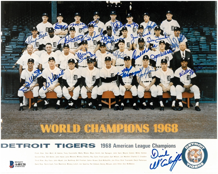 1968 Tigers 8x10 Signed by 22