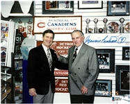Maurice Richard Autographed 8x10 Photo w/ Ted Lindsay