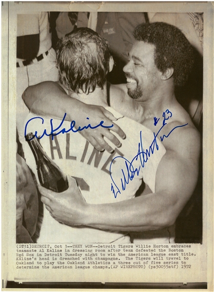 Al Kaline & Willie Horton Autographed 8x10 Photo