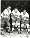 Production Line Autographed 8x10 Photo Howe/Lindsay/Abel B&W