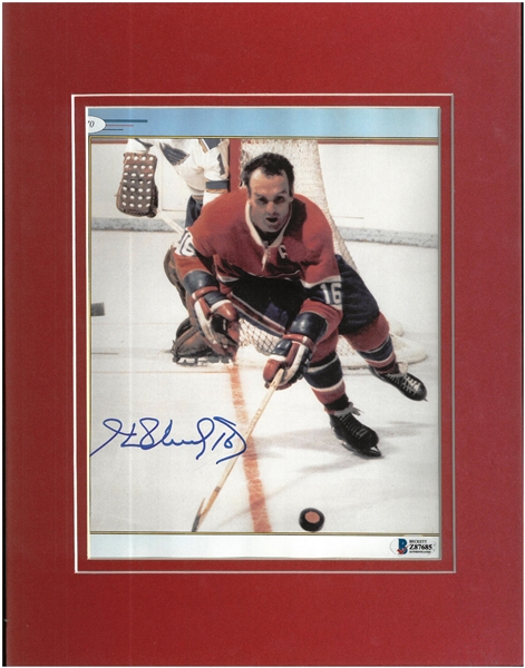 Henri Richard Autographed Matted Photo