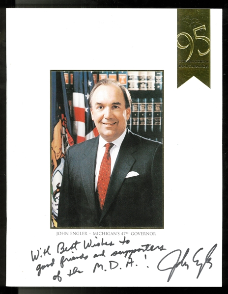 John Engler Autographed 8x10 Photo