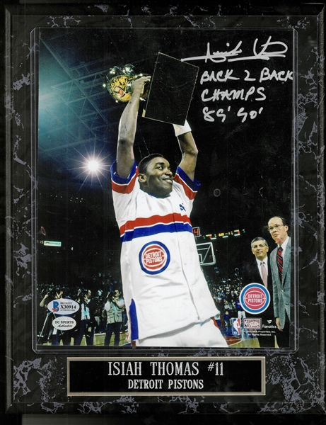 Isiah Thomas Autographed 8x10 Photo Plaque