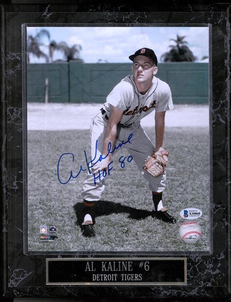 Al Kaline Autographed 8x10 Photo Plaque