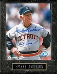 Sparky Anderson Autographed 8x10 Photo Plaque