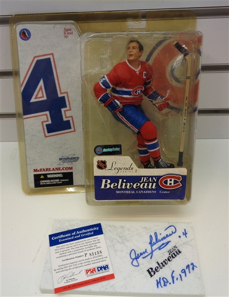 Jean Beliveau Autographed McFarlane Figure