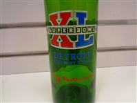 2006 Super Bowl XL Etched Glass Wine Bottle
