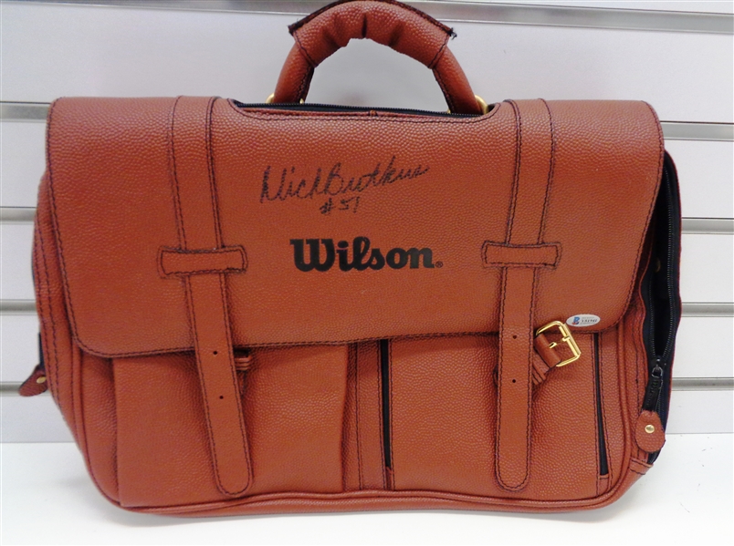 Dick Butkus Autographed Wilson Bag