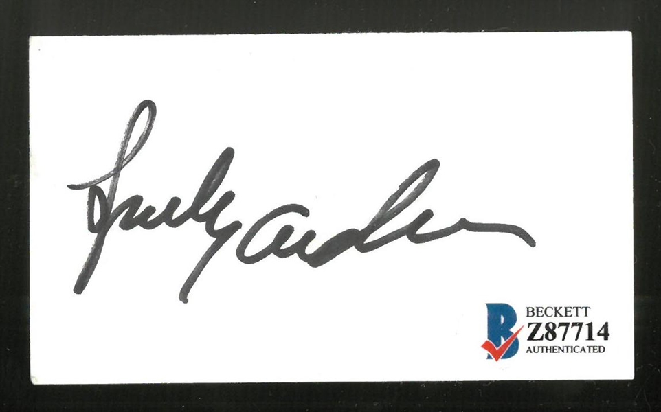 Sparky Anderson Autographed 3x5 Index Card
