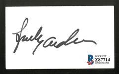 Sparky Anderson Autographed 3x5 Index Card