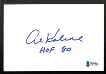 Al Kaline Autographed 3x5 Index Card