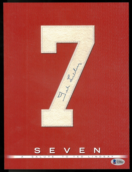 Ted Lindsay Autographed #7 Book