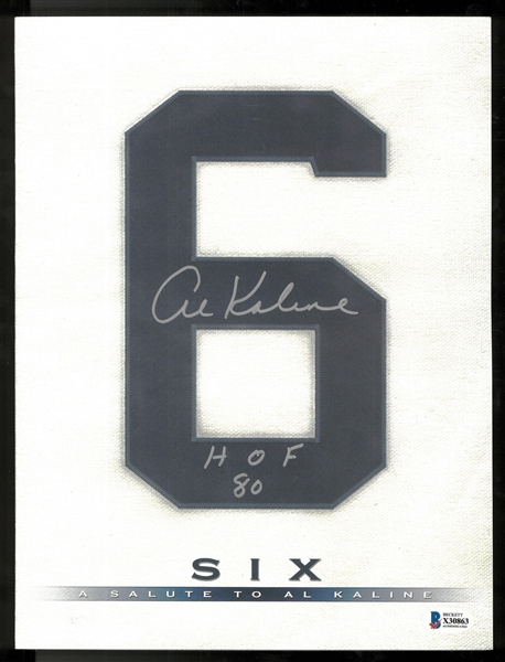 Al Kaline Autographed #6 Book w/ HOF