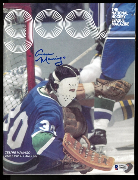 Cesare Maniago Autographed Goal Magazine