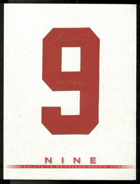 Gordie Howe Autographed #9 Book