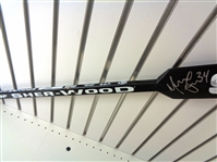 Manny Legace Autographed Game Used Stick