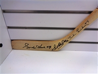 Production Line Autographed Stick - Howe/Abel/Lindsay