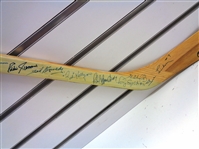 Hockey Hall of Fame Stick Signed by 21 HOFers