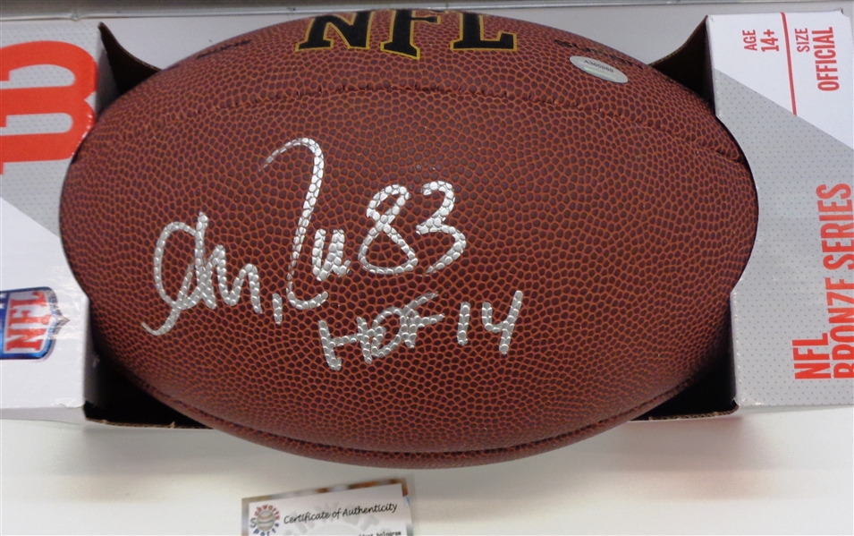 Andre Reed Autographed Football w/ HOF