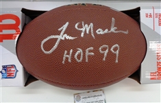 Tom Mack Autographed Football w/ HOF