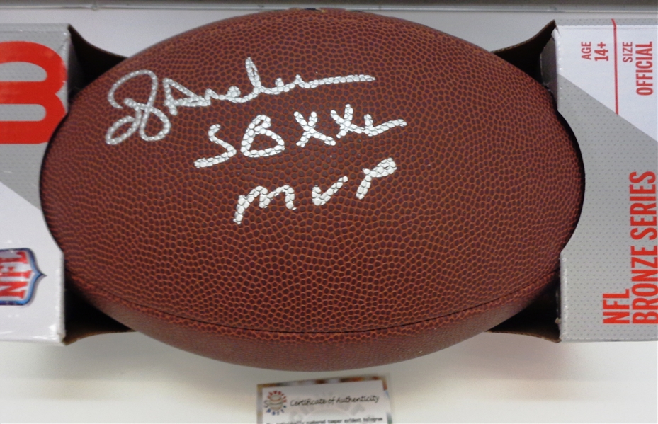 Ottis Anderson Autographed Football w/ SB XXV MVP