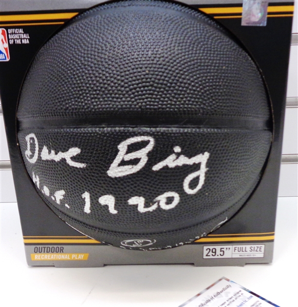 Dave Bing Autographed Black Basketball w/ HOF