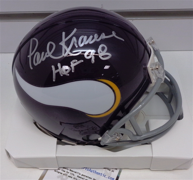 Paul Krause Autographed Vikings Mini Helmet