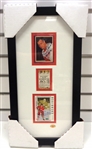 Gordie Howe & Ted Lindsay Autographed Cards Display