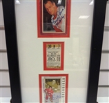Gordie Howe & Ted Lindsay Autographed Cards Display
