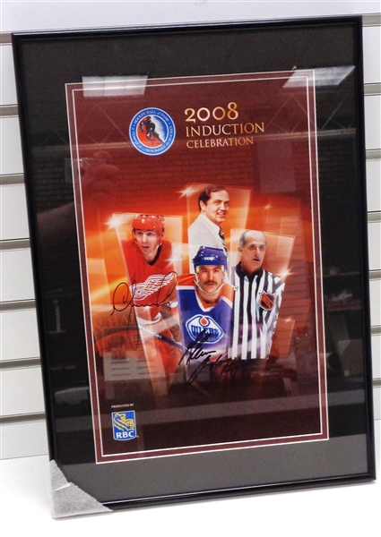 Igor Larionov & Glenn Anderson Autographed HOF Induction Framed Poster