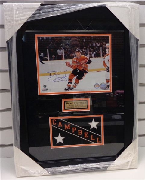 Steve Yzerman Autographed Framed 8x10 1984 All Star Photo