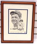 Mrs. Babe Ruth Autographed 8x10 Framed Sketch