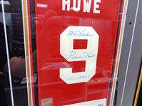 Gordie Howe Autographed Mini Banner Framed with 8x10