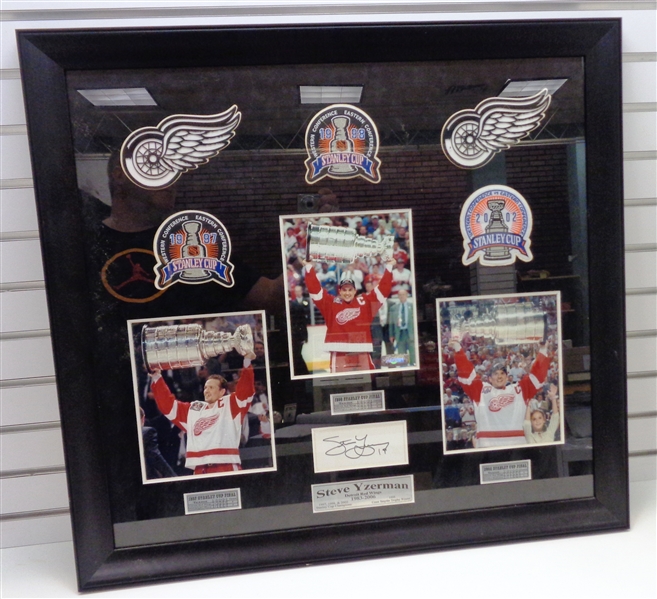 Steve Yzerman Autographed Matted Framed Piece