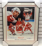 Steve Yzerman Autographed Framed 25x30 Litho