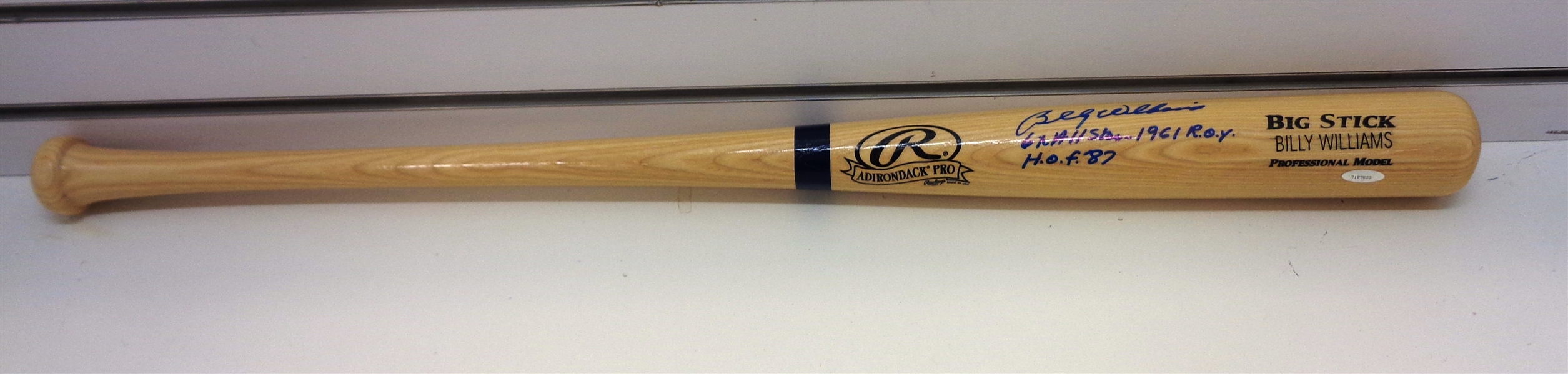 Billy Williams Autographed Bat w/ Inscriptions