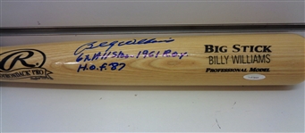Billy Williams Autographed Bat w/ Inscriptions