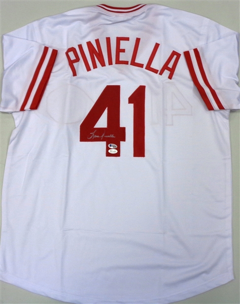 Lou Piniella Autographed Reds Jersey