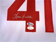 Lou Piniella Autographed Reds Jersey