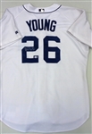 Dmitri Young Autographed Team Issued Tigers Jersey