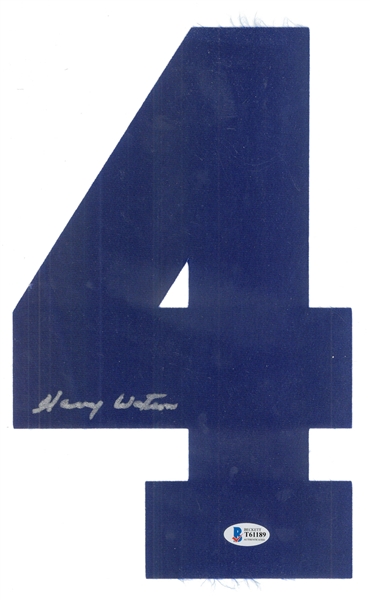 Harry Watson Autographed Jersey Number
