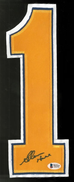 Glenn Hall Autographed Jersey Number
