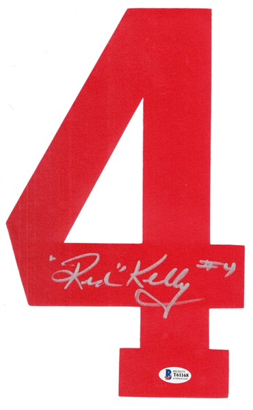 Red Kelly Autographed Jersey Number