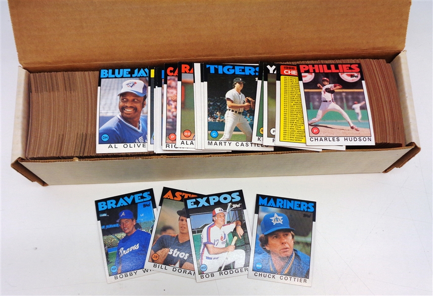 1986 Topps Baseball Set w/ Both Error Cards
