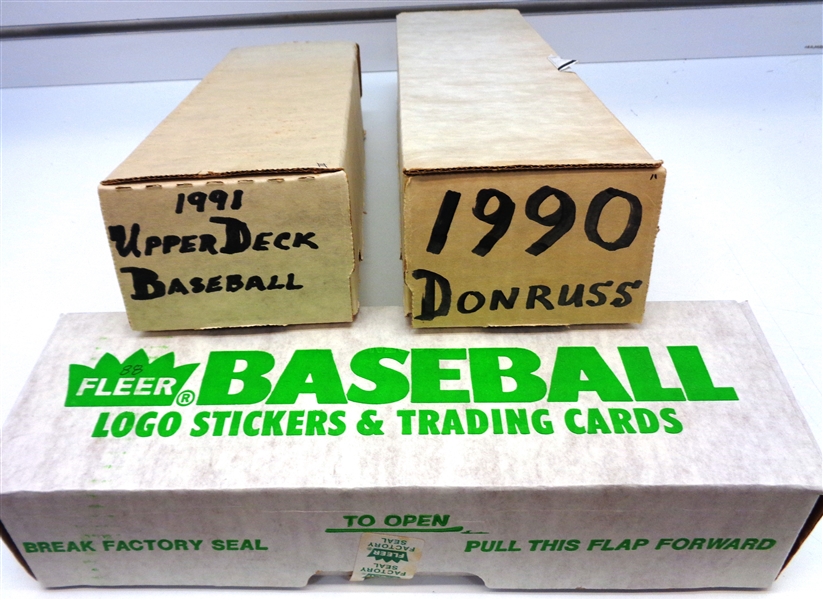 88 Fleer, 90 Donruss, 91 Upper Deck Baseball Sets