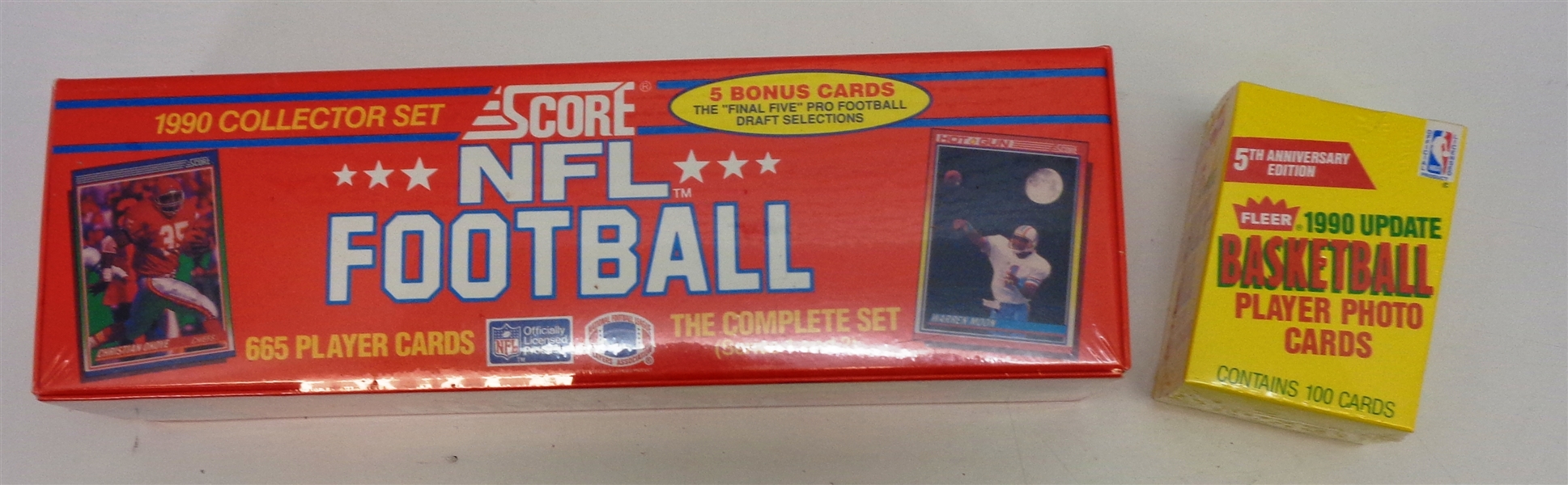 1990 Score Football & 1990 Fleer Update Basketball Sets
